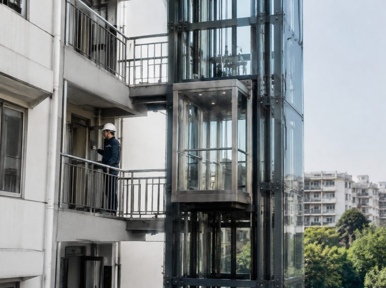 遂宁旧楼加建观光电梯